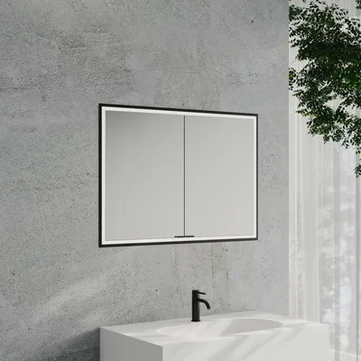 Productafbeelding van Kronenbach Cube 2.0 spiegelkast, 100 cm, inbouwmodel, met 2 deuren