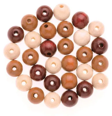 Produktbild von Glorex Holzperle braun-mix 8 mm