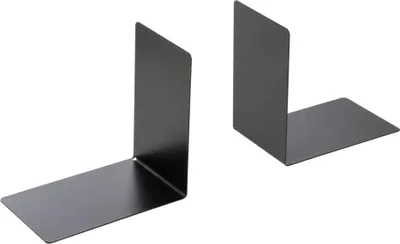 Produktbild von Buchstütze E-10244 00 90x140x140mm schwarz 2  Stück Packung mit 24 Stück