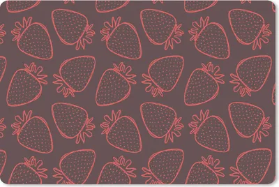 Produktbild von MuchoWow® Schreibtischunterlage Muster - Erdbeere - Punkte - Obst 60x40 cm - XXL Mauspad - Großes Mauspad