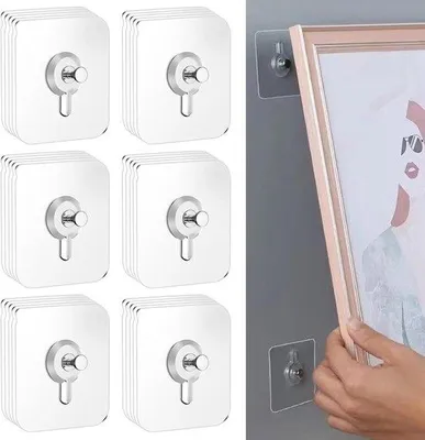 Produktbild von Klebende Fotohaken 30 Stück einfache Aufhängelösung