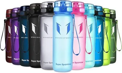 Produktbild von Famanu Trinkflasche 500ml mit auslaufsicherem Deckel - Ideal für Sport und unterwegs