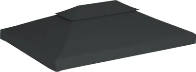 Obrázok produktu pre vidaXL Pavilónová strešná plachta s komínovým prieduchom 310 g/m² 4x3 m antracitová