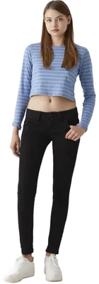 Immagine prodotto di Jeans da donna LTB Jeans modello Molly, colore nero con lavaggio nero, taglia 29W / 30L