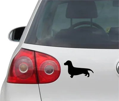 Produktbild von Aufkleber / Autoaufkleber - JDM - Die cut - Dackel SILHOUETTE Hund Decal Sticker - schwarz - 139mm x83mm