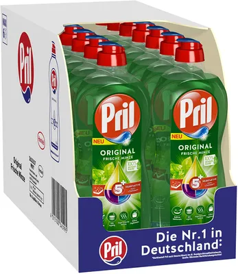 Produktbild von Pril 5 Plus Original Frische Minze Handgeschirrspülmittel 14x675 ml Spülmittel