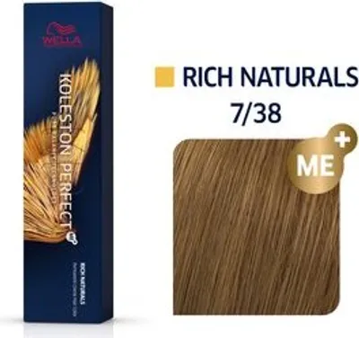 Produktbild von Wella Professionals Koleston Perfect Me+ Rich Naturals Professionelle permanente Haarfarbe 7/38 60 ml