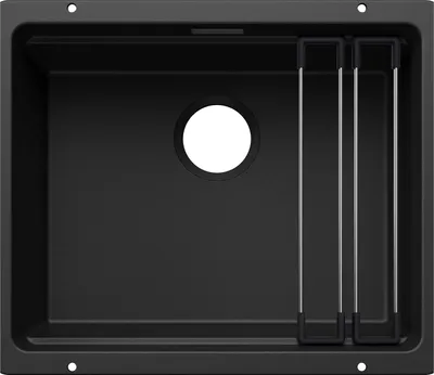 Immagine prodotto di BLANCO ETAGON 500-U lavello da incasso SILGRANIT nero da 60 cm con accessori