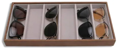 Immagine prodotto di Omgoods - Portaocchiali da sole in legno con 6 scomparti