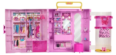 Image de Barbie, ensemble de jeu "Armoire de mode Deluxe" - Poupée de mode, plus de 20 pièces.