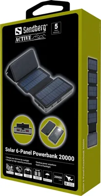 Zdjęcie produktu dla Sandberg Solar 6-Panel Powerbank 20000
