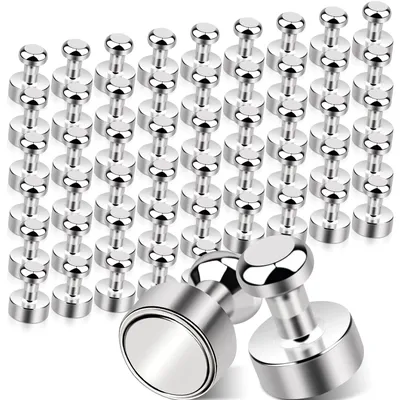 Image de 52 aimants, aimants puissants, petits aimants, aimants ultra-puissants, mini-aimants, aimants néodyme puissants, aimants pour réfrigérateur, aimants pour tableaux magnétiques, aimants pour tableaux blancs et panneaux d'affichage, aimants pour treillis métalliques, bureau