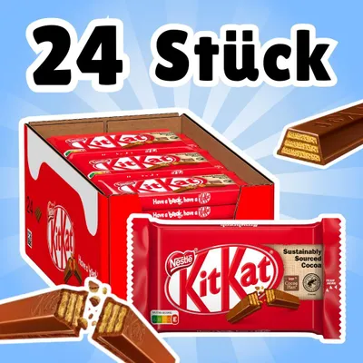 Produktbild von 24× KitKat Classic Schokoriegel – Knusprige Waffel mit Milchschokolade – 24×41,5 g