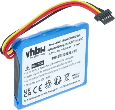 Produktbild von vhbw Akku kompatibel mit TomTom Go 4ER51, 4ER41, 4EJ51, 4ER5.001.01, 4ER5, 825, 820, Live 1000 Europe GPS Navigation Navi (1000 mAh, 3,7 V, Li-Ion)