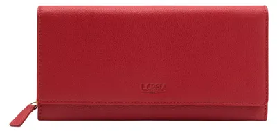 Produktbild von L.CREDI Leder Geldbörse Evelyn Flap Wallet Red rot