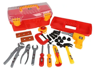 Image de Set d'outils pour enfants 24 pièces Coffre à outils Caisse à outils Atelier