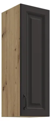 Produktbild von Hängeschrank 30 cm Stilo Grau + Eiche Artisan Küchenzeile Küchenblock Küche Landhaus Höhe 90 cm