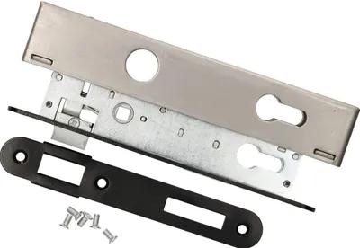 Produktbild von KOTARBAU® Einsteckschloss PZ 90/22 mit Schlosskasten Gegenplatte Verzinkt Universal Links/Rechts Zimmerschloss Innen/Außenbereich Sicherheisschloss