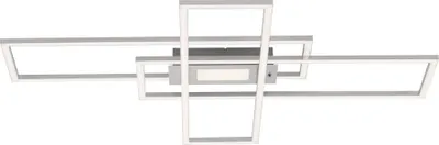 Produktbild von LED Deckenleuchte stahlfarben, dimmbar, Fernbedienung, L98,9 cm