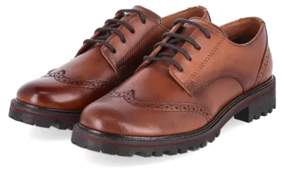 Imagen del producto de Zapatos de tacón medio para mujer, color marrón, en piel lisa, talla 41