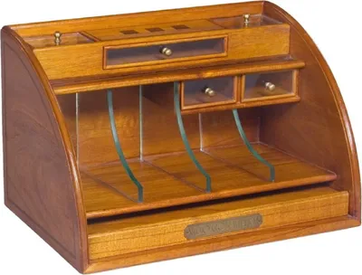Luxus Massivholz Schreibtisch Box Hellbraun Luxury Solid Wood Desk Box Light Brown