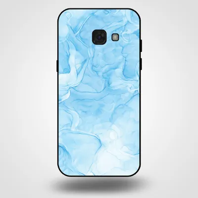 Productafbeelding van Smartphonica telefoonhoesje voor Samsung Galaxy A5 2017 met marmerprint - TPU achterkant, marmerdesign - Lichtblauw