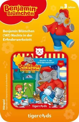 Produktbild von tigercard - Benjamin Blümchen (141): Nachts in der Erfinderwerkstatt - Tigermedia Karten