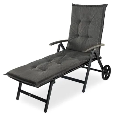 Produktbild von Liegenauflage 190 x 60 - Polster für Gartenliege extra dick 9 cm - Outdoor Polsterauflagen, wasserdicht, UV-beständig für Gartenmöbel - Grau