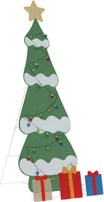 Produktbild von vidaXL Beleuchteter Weihnachtsbaum mit 3 Geschenkboxen 2D Warm Weiß