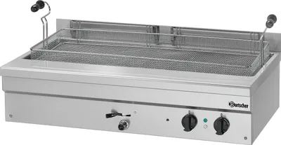 Produktbild von Bartscher Gastro Fritteuse BF 35E, 35 Liter, Tischgerät mit Kaltzone und Ablasshahn