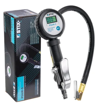 Zdjęcie produktu dla Pistolet do pompowania opon STIX PSAIR-3 0–18 BAR z elektronicznym manometrem