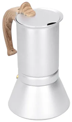 Produktbild von 300-ml-Kaffeekanne mit großem Fassungsvermögen, Moka-Kanne für den Herd, Wasserkocher mit Holzgriff für die heimische Küche