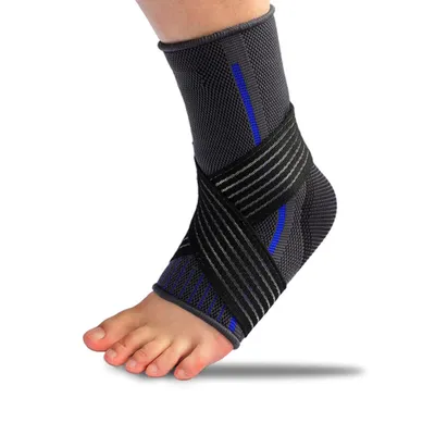 Produktbild von Sprunggelenkbandage, Fußbandage bei Bandschäden, Schwachen Gelenken, Verstauchtem Gelenks und Arthritis,(Blau)