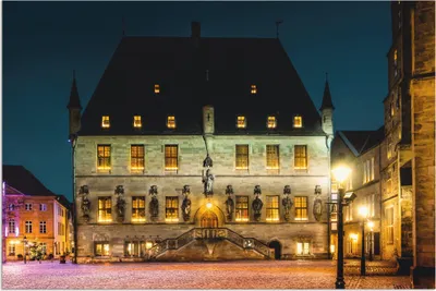 Produktbild von ARTland Wandbild Alu für Innen & Outdoor Rathaus Osnabrück II Größe: 120x80 cm