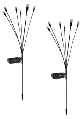 Immagine prodotto di Set da 2 lampade solari da esterno, lampada da giardino solare resistente alle intemperie IP65, 6 sfere solari da esterno - S2OMPEX