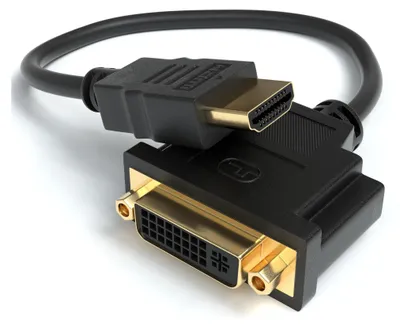Produktbild von HDMI zu DVI Adapter DVI-I (24+5) Buchse auf HDMI Stecker 4K 1080P Full HD 3D