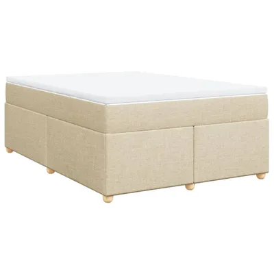 Produktbild von vidaXL Boxspringbett mit Matratze Creme 140x200 cm Stoff