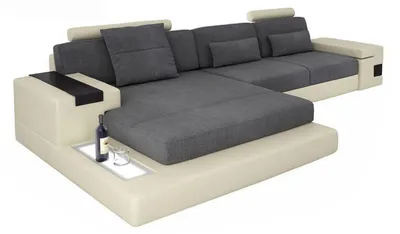 Produktbild von Luxus Sofa Couch Ecke  Polstermöbel Wohnzimmer L-Form Modern Design Textil Stoff