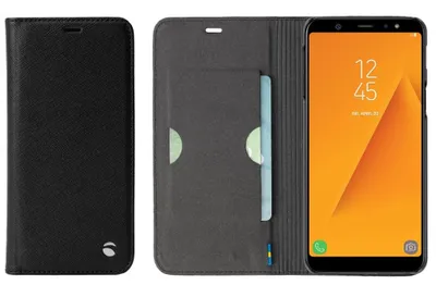Imagen del producto de Funda tipo libro de cuero para Samsung Galaxy A6 (2018), color
