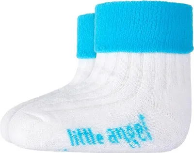 Produktbild von Frotteesocken Outlast® - weiß/türkis, 10-14 | 7-9 cm