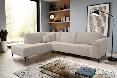Produktbild von VENASI MULA Links Ecksofa ohne Schlaffunktion Sofa L Form Eckcouch Couchgarnitur Couch BEIGE