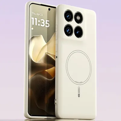 Obrázek produktu pro Magnetické pouzdro pro Motorola Edge 60/Edge 60s, kompatibilní s MagSafe, tekutý silikon, nárazuvzdorné a odolné proti poškrábání Béžová