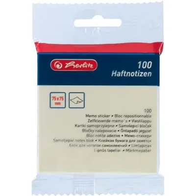 Produktbild von Herlitz 10997708, Papier, Gelb, Entfernbar, Junge/Mädchen, 75 mm, 75 mm