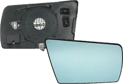Produktbild von Spiegelglas Spiegel Außenspiegel Glas Rechts Blau passend für W202 W210 W140