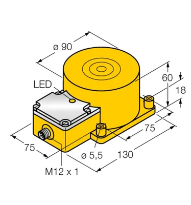 Image de Turck 1515510 - NI100U-K90SR-VN4X2-H1141, capteur inductif uprox