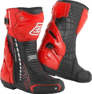 Image de Bottes de moto Bogotto Donington, noir/rouge, taille 48