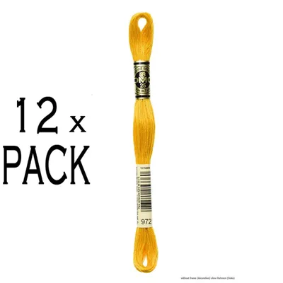 Zdjęcie produktu dla 12x nić hafciarska DMC Mouline Special 117MC -972, 6-warstwowa, 8m, PU