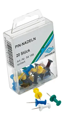 Obrázek produktu pro WEDO Pinnwand-Nadeln, farbig sortiert, Kleinpackung