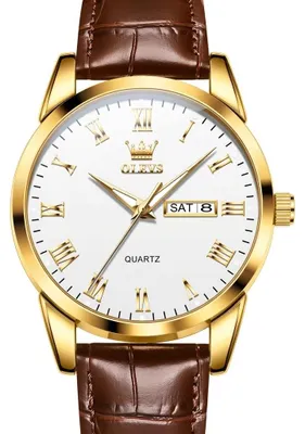 Immagine prodotto di Orologio da Uomo OLEVS VT-41439 Elegante Bianco/Oro/Marrone KP41439