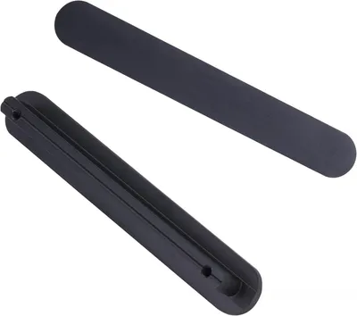Produktbild von Küchenschrankgriffe aus gebürstetem Messing, Schwarz - 96 mm (6 Stück)